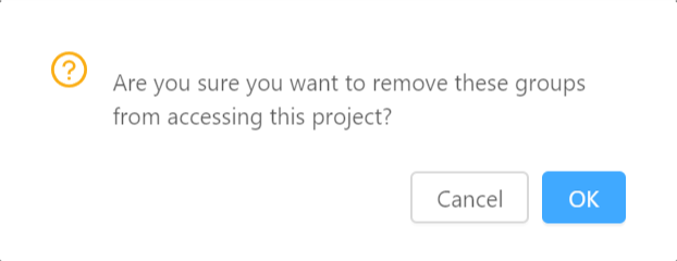 ProjectManagement Remove Permissions Message